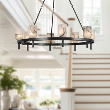 Alora Lucian 8 Light Chandelier 36 Inch - Crescent Harbor