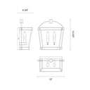 Alora Manor 2 Light Wall/Vanity Light - Crescent Harbor