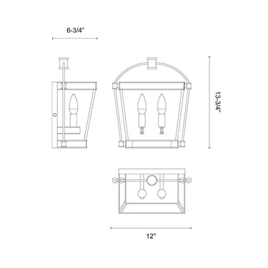 Alora Manor 2 Light Wall/Vanity Light - Crescent Harbor