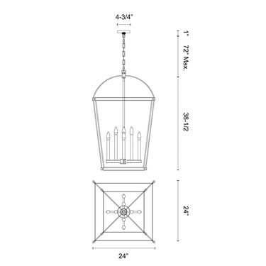 Alora Manor 8 Light Pendant - Crescent Harbor