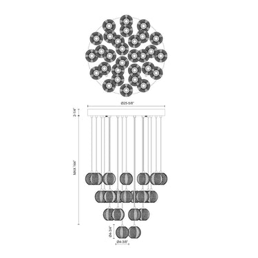 Alora Marni LED Multi Pendant 30 Head - Crescent Harbor