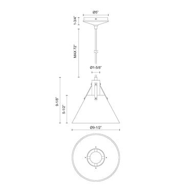 Alora Mood Archer PD584510MB 10 Inch Pendant 3