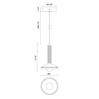 Alora Mood Arden PD616109 9 Inch (With Shade) LED Pendant 5