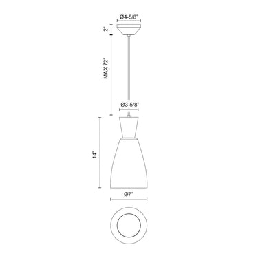 Alora Mood Arlo PD534007 7 Inch Pendant 2