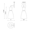 Alora Mood Arlo WV534007 7 Inch Wall/Vanity Light 1
