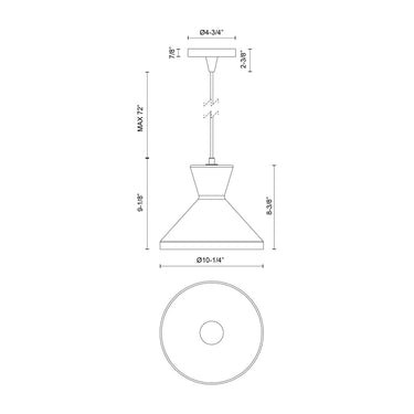 Alora Mood Betty PD473710 10 Inch Pendant 3