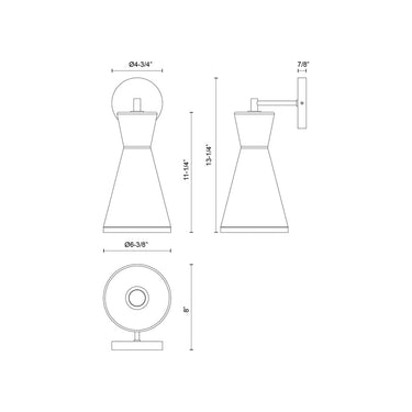 Alora Mood Betty WV473706 6 Inch Wall/Vanity Light 2