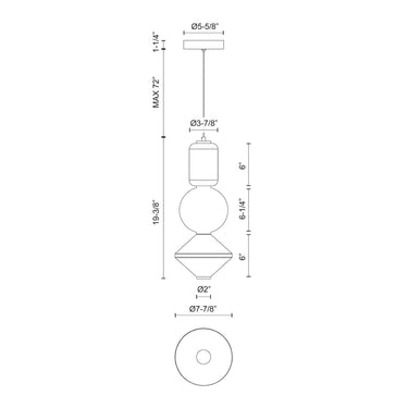 Alora Mood Bijou PD530341 8 Inch LED Pendant 1