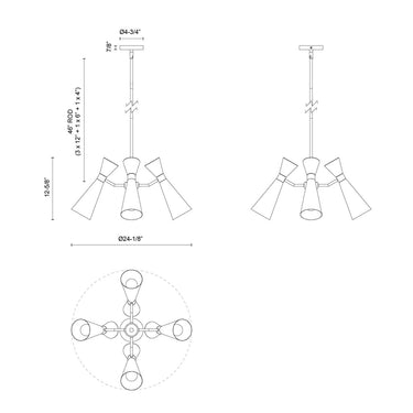 Alora Mood Blake CH574424 24 Inch Chandelier 5