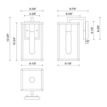 Alora Mood Brentwood EW652505BKCL 12 Inch Exterior Wall Sconce 4