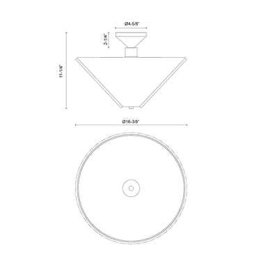 Alora Mood Bridgette SF497016 16 Inch Semi-Flush Mount 5