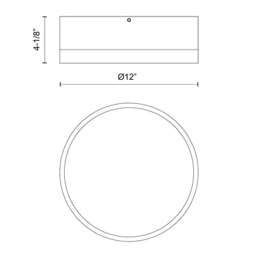 Alora Mood Brisbane FM556212 12 Inch Flush Mount 2