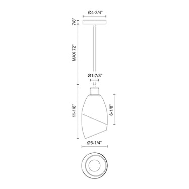 Alora Mood Capri PD587105 5 Inch Pendant 2