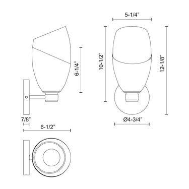 Alora Mood Capri WV587105 5 Inch Wall/Vanity Light 1