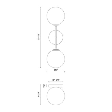 Alora Mood Cassia WV549220 20 Inch Wall/Vanity Light 5