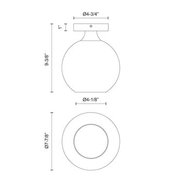 Alora Mood Castilla FM506108 8 Inch Flush Mount 2