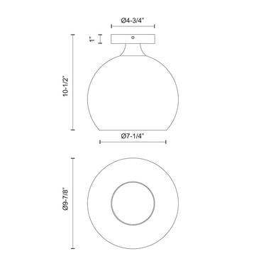 Alora Mood Castilla FM506210 10 Inch Flush Mount 2