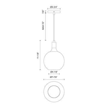Alora Mood Castilla PD506108 8 Inch Pendant 2