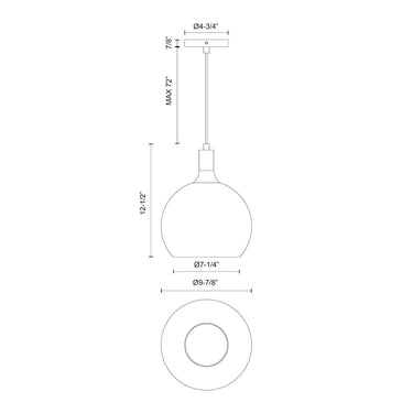 Alora Mood Castilla PD506210 10 Inch Pendant 2