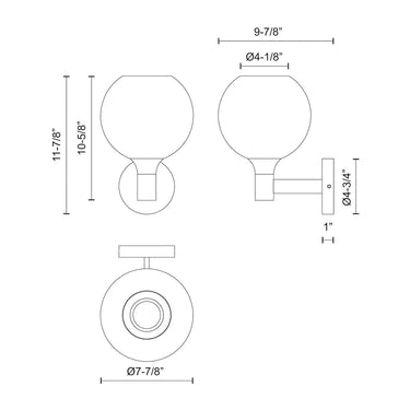 Alora Mood Castilla WV506108 8 Inch Wall/Vanity Light 1