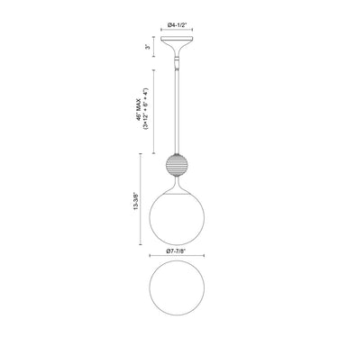 Alora Mood Celia PD415308 8 Inch Pendant 2
