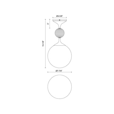 Alora Mood Celia SF415308 8 Inch Semi-Flush Mount 1