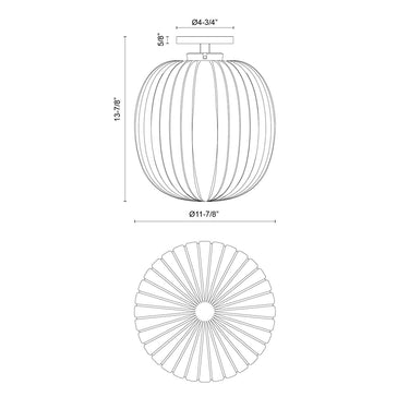 Alora Mood Cherise SF579112 12 Inch Semi-Flush Mount 3