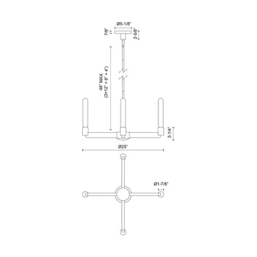 Alora Mood Claire CH607225 25 Inch Chandelier 2