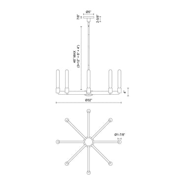 Alora Mood Claire CH607232 32 Inch Chandelier 2