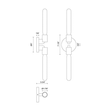 Alora Mood Claire WV607202 5 Inch Wall/Vanity Light 1