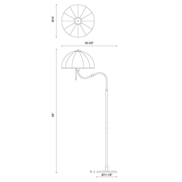 Alora Mood Crosby FL661068 68 Inch Floor Lamp 6