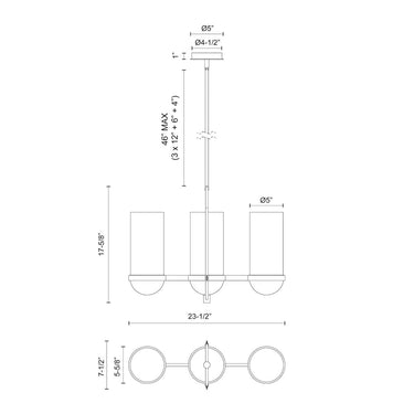 Alora Mood Cyrus LP539024 24 Inch Linear Pendant 2