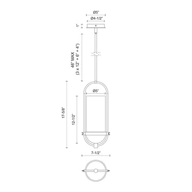 Alora Mood Cyrus PD539018 8 Inch Pendant 2