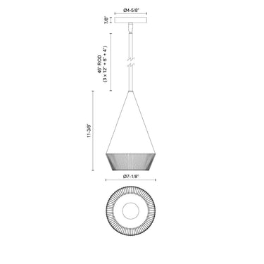 Alora Mood Daphne PD633107 7 Inch Pendant 6