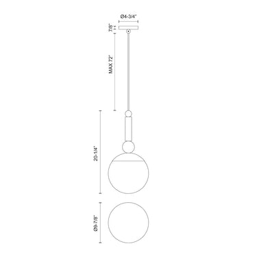 Alora Mood Delilah PD560510 10 Inch Pendant 3
