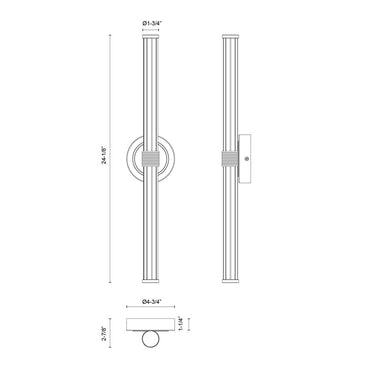 Alora Mood Elsie WV509024 24 Inch LED Wall/Vanity Light 6