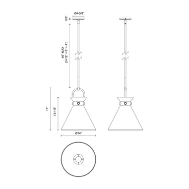 Alora Mood Emerson PD412014 14 Inch Pendant 2