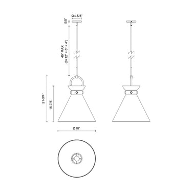 Alora Mood Emerson PD412018 18 Inch Pendant 2