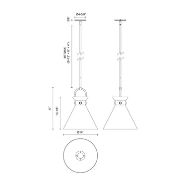 Alora Mood Emerson PD412514 14 Inch Pendant 2