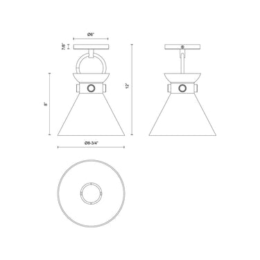Alora Mood Emerson SF412509 9 Inch Semi-Flush Mount 2