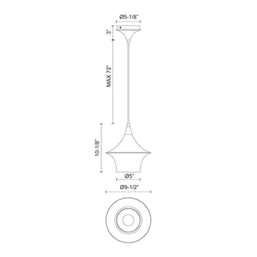 Alora Mood Emiko PD523009 9 Inch Pendant 2