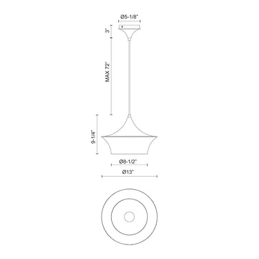 Alora Mood Emiko PD523013 12 Inch Pendant 2