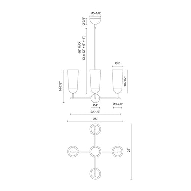 Alora Mood Emil CH542324 25 Inch Chandelier 2