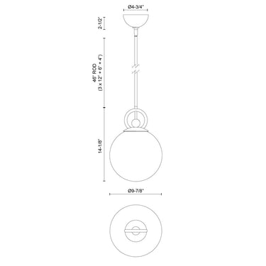 Alora Mood Fiore PD407910 10 Inch Pendant 6