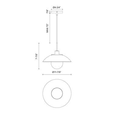Alora Mood Francesca PD517112 12 Inch Pendant 2