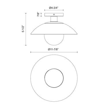 Alora Mood Francesca SF517112 12 Inch Semi-Flush Mount 2