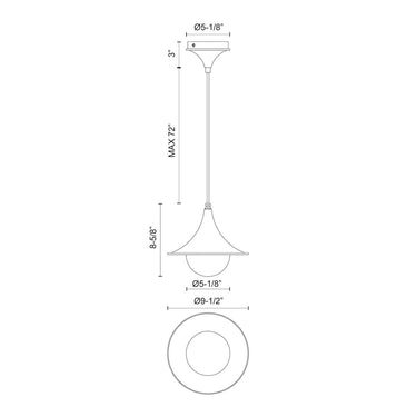 Alora Mood Fuji PD525009 9 Inch Pendant 2