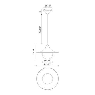 Alora Mood Fuji PD525113 12 Inch Pendant 2