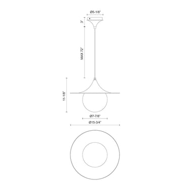 Alora Mood Fuji PD525216 16 Inch Pendant 2