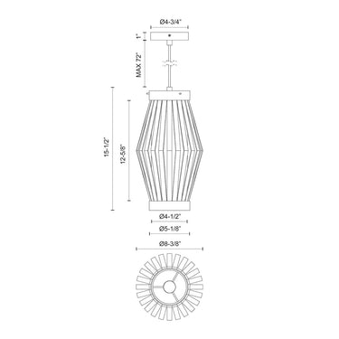 Alora Mood Hana PD434509 9 Inch Pendant 3